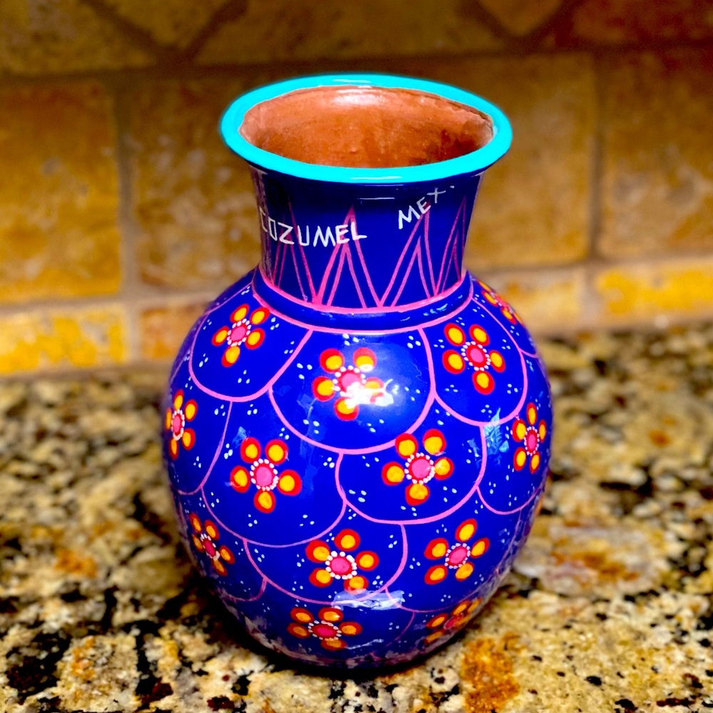 Cozumel Mexico Clay Vase